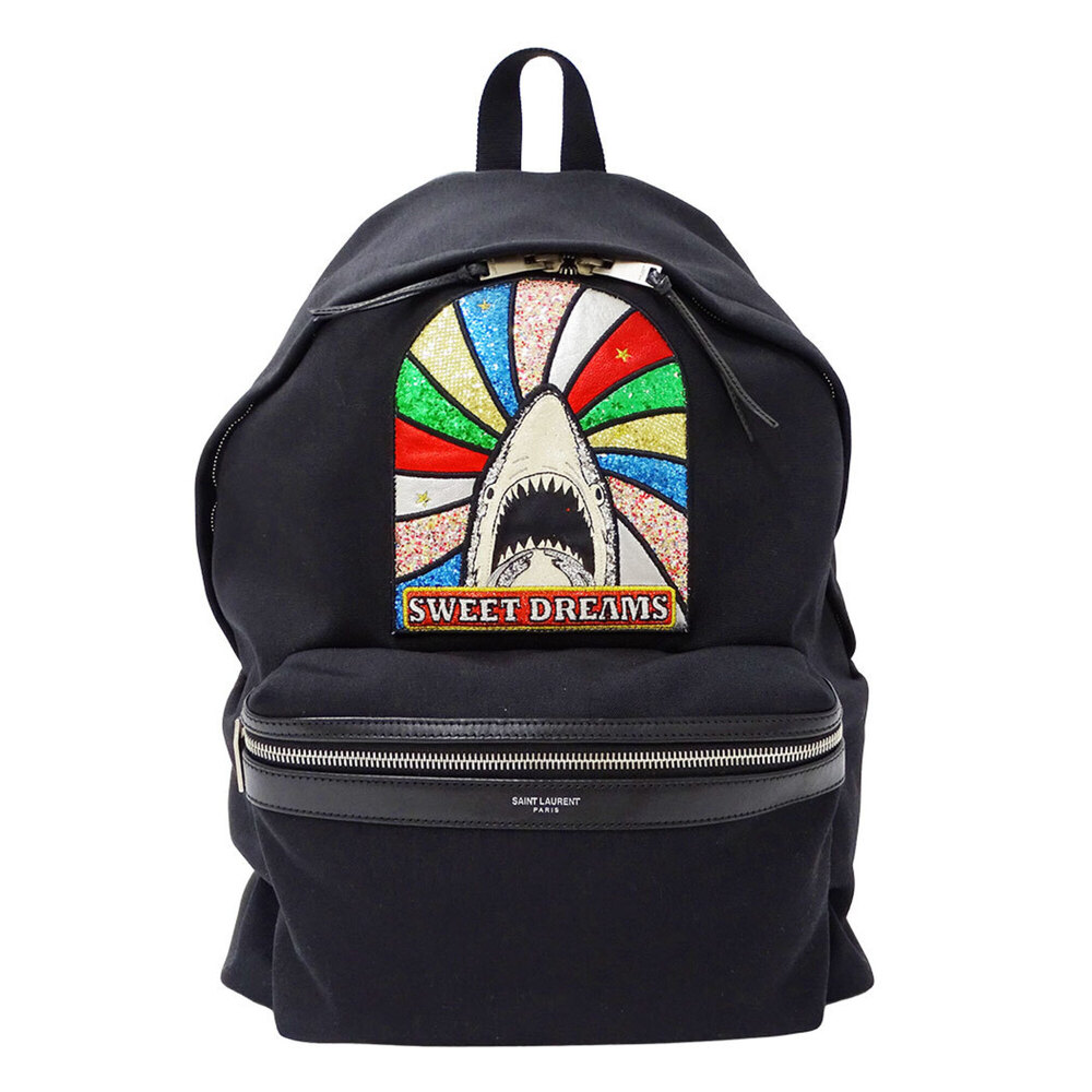 Saint Laurent handbag, women's and men's brand backpack, canvas, sequined, Cl...
